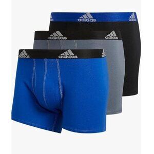 NEW! Adidas Performance Underwear Boxer Brief Trunk Blue Black Grey 3 Pack XXL